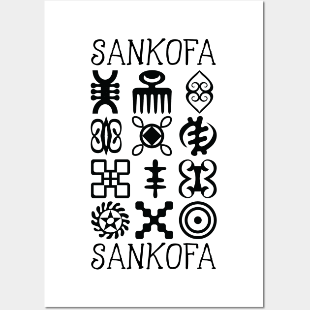 Sankofa Collection. African Adinkra Symbols. Wall Art by Vanglorious Joy